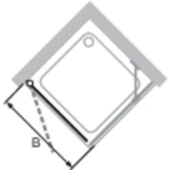 Hüppe 4-Eck-Schwingtür Design Pure BxH: 80 Cm X 190 Cm Silber Matt -Badezimmerbedarf Geschäft 01785 2438 HPUV28P06MAE 22