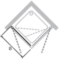 Hüppe 4-Eck-Schwingtür Design Pure BxH: 80 Cm X 190 Cm Silber Matt -Badezimmerbedarf Geschäft 01785 2438 HPUV38P06MAE 23