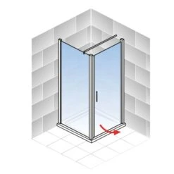 Schulte ExpressPlus Drehtür Seitenwand Mit Duschwanne AlexaStyle2.0 80 X 80 -Badezimmerbedarf Geschäft 060991064418 2053 064418 5