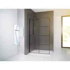 Baliv Duschabtrennung Walk-In DUK-120.131 120 Cm X 195 Cm Schwarz -Badezimmerbedarf Geschäft 111048 AB01 190221 L RET01