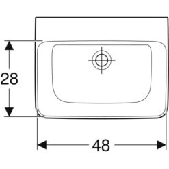 Geberit Handwaschbecken Renova Plan 50 Cm Ohne Hahnloch O. Überl. Weiß KeraTect -Badezimmerbedarf Geschäft 1769452 20200402 105926 5