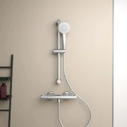 Ideal Standard Duschsystem Ceratherm T50 Aufputz Brausestange 900 Mm Chrom -Badezimmerbedarf Geschäft 189293 3049 7