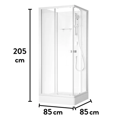 Baliv Komplettdusche DUK-85.110KE 85 Cm X 85 Cm Silber Matt 13 Baliv Komplettdusche DUK-85.110KE 85 Cm X 85 Cm Silber Matt – Bild 11