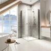Schulte Eckeinstieg Mit Drehfalttür Garant Echtglas Chrom-Optik 90 Cm X 90 Cm -Badezimmerbedarf Geschäft 32020 2053 4060991033902 1