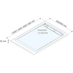 Schulte ExpressPlus Duschwanne Mit Rinne Extraflach 90x120cm -Badezimmerbedarf Geschäft 32020 2053 4060991037177 5