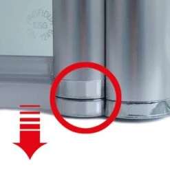 Schulte ExpressPlus Set Duschkabine Pendeltür Garant Mit Duschwanne 200x80cm -Badezimmerbedarf Geschäft 3342 2053 HebSenk Profil 1 1