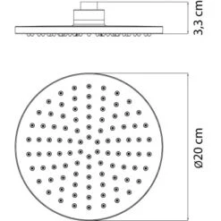 AquaSu Kopfbrause Oratio Ø 20 Cm Chrom 7 AquaSu Kopfbrause Oratio Ø 20 Cm Chrom -Badezimmerbedarf Geschäft 4006596724319 724319 47