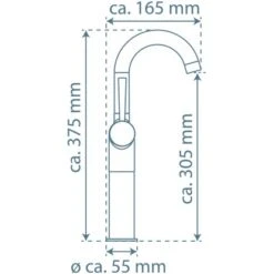 Schütte Waschtischarmatur Für Aufsatzwaschbecken Cornwall Chrom -Badezimmerbedarf Geschäft 4008431790114 2759 20