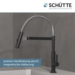 Schütte Spiralfeder-Spültischarmatur Miami Chrom-Schwarz-Matt 12 Schütte Spiralfeder-Spültischarmatur Miami Chrom-Schwarz-Matt -Badezimmerbedarf Geschäft 4008431791463 2759 4