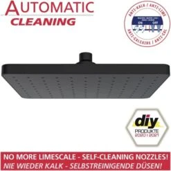 Wenko Kopfbrause ABS Kunststoff 17 X 25 Cm Schwarz -Badezimmerbedarf Geschäft 4008838355442 1068 AI 04