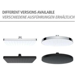 Wenko Kopfbrause ABS Kunststoff 17 X 25 Cm Schwarz -Badezimmerbedarf Geschäft 4008838355442 1068 AI 05