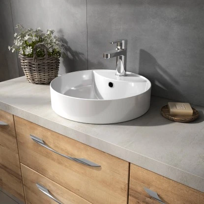 Pelipal Keramik-Aufsatzbecken Serie 4035 Weiß 40 Cm 6 Pelipal Keramik-Aufsatzbecken Serie 4035 Weiß 40 Cm – Bild 4