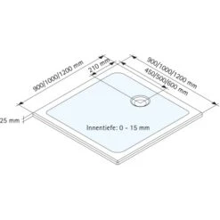 Schulte Duschwanne Quadrat Schulte-plan Alpinweiß 90 Cm X 90 Cm -Badezimmerbedarf Geschäft 4060991011382 2053 5