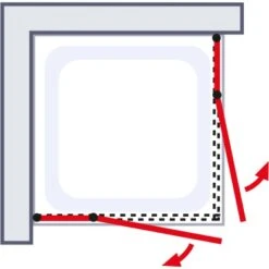Schulte Eckeinstieg 4-teilig Sunny Alpinweiß Echtglas Klar Hell 180 Cm X 90 Cm -Badezimmerbedarf Geschäft 4060991013836 2053 AI 03