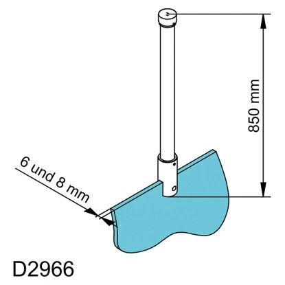 Schulte Stabilisator Deckenstrebe Für Duschwand 6-8 Mm Glas 85 Cm Chromoptik 4 Schulte Stabilisator Deckenstrebe Für Duschwand 6-8 Mm Glas 85 Cm Chromoptik – Bild 2