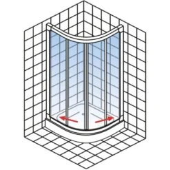 Schulte ExpressPlus Runddusche Kristall/Trend Inkl. Duschwanne 80x80cm -Badezimmerbedarf Geschäft 4060991038143 2053 5