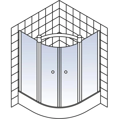 Schulte ExpressPlus Runddusche Garant 4-tlg. Alu-Natur Radius 55cm 6 Schulte ExpressPlus Runddusche Garant 4-tlg. Alu-Natur Radius 55cm – Bild 4
