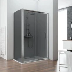 Schulte Seitenwand Für Schiebetür Kristall/Trend Chromoptik Grau Anthr. 200x90cm