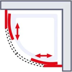 Schulte Runddusche II Kristall/Trend Aluminiumprofilen BxTxH 80 X 80 X 185 Cm 9 Schulte Runddusche II Kristall/Trend Aluminiumprofilen BxTxH 80 X 80 X 185 Cm -Badezimmerbedarf Geschäft 4060991051180 2053 03
