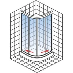 Schulte Runddusche II Kristall/Trend Aluminiumprofilen BxTxH 80 X 80 X 185 Cm 10 Schulte Runddusche II Kristall/Trend Aluminiumprofilen BxTxH 80 X 80 X 185 Cm -Badezimmerbedarf Geschäft 4060991051180 2053 04