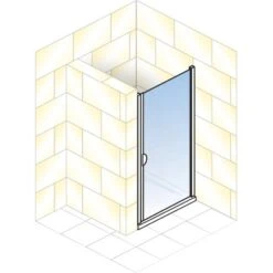 Schulte ExpressPlus Drehtür Sunny In Nische 180 X 80 Cm Alu Natur -Badezimmerbedarf Geschäft 4060991055218 2053 5