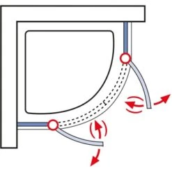 Schulte ExpressPlus Runddusche Garant Mit Duschwanne Chromoptik 200x90x90 -Badezimmerbedarf Geschäft 4060991055973 2053 6