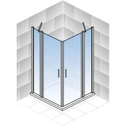 Schulte ExpressPlus Set Eckeinstieg AlexaStyle2.0 Mit Duschwanne 192x80cm -Badezimmerbedarf Geschäft 4060991056994 2053 5