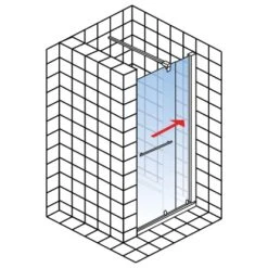 Schulte Dusche Schiebetür In Nische Toura Türanschlag Links 120 Cm X 200 Cm -Badezimmerbedarf Geschäft 4060991060199 5