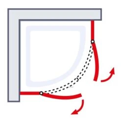 Schulte ExpressPlus Runddusche AlexaStyle2.0 90 X90 X 192 Cm Mit Radius: 550 Mm -Badezimmerbedarf Geschäft 4060991064067 2053 7 6