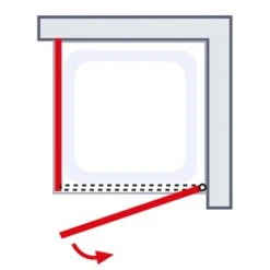 Schulte Sunny Drehtür Mit Seitenwand 90 X 80 X 180 Cm Weiß -Badezimmerbedarf Geschäft 4060991064081 6