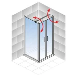 Schulte Sunny Pendeltür Mit Seitenwand 80 X 90 X 180 Cm Weiß 12 Schulte Sunny Pendeltür Mit Seitenwand 80 X 90 X 180 Cm Weiß -Badezimmerbedarf Geschäft 4060991064104 5