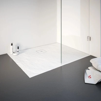 Schulte ExpressPlus Duschwanne Mineralguss Mit Steinstruktur 75x100cm Alpinweiß 4 Schulte ExpressPlus Duschwanne Mineralguss Mit Steinstruktur 75x100cm Alpinweiß – Bild 2