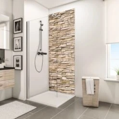 Schulte ExpressPlus DecoDesign Duschrückwand Dekor Stein Verbl. Hell 255x100 Cm 6 Schulte ExpressPlus DecoDesign Duschrückwand Dekor Stein Verbl. Hell 255x100 Cm -Badezimmerbedarf Geschäft 4060991067952 Bild02