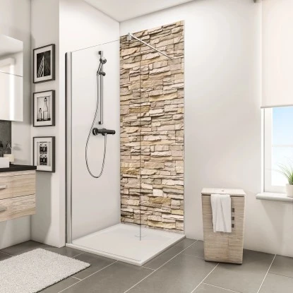 Schulte ExpressPlus DecoDesign Duschrückwand Dekor Stein Verbl. Hell 255x100 Cm 4 Schulte ExpressPlus DecoDesign Duschrückwand Dekor Stein Verbl. Hell 255x100 Cm - Image 2