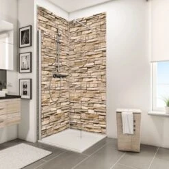 Schulte ExpressPlus DecoDesign Duschrückwand Dekor Stein Verbl. Hell 255x100 Cm 7 Schulte ExpressPlus DecoDesign Duschrückwand Dekor Stein Verbl. Hell 255x100 Cm -Badezimmerbedarf Geschäft 4060991067952 Bild03