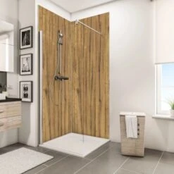 Schulte ExpressPlus DecoDesign Duschrückwand Dekor Schwarzwaldeiche 255 X 150 Cm -Badezimmerbedarf Geschäft 4060991068119 Bild03