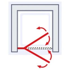 Schulte MasterClass Drehtür An Nebenteil Für Nische 90 X 200 Cm Chromoptik -Badezimmerbedarf Geschäft 4060991069031 3