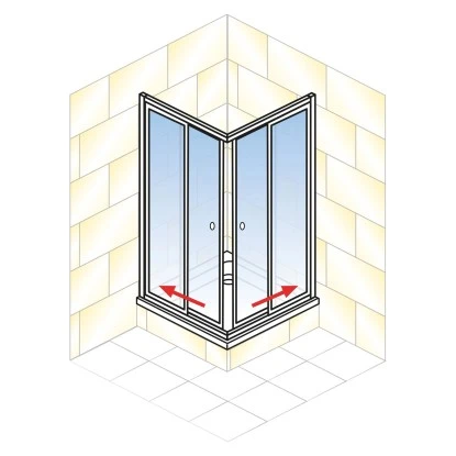 Schulte Eckeinstieg Mit Schiebetüren Sunny 180 Cm X 75-90 Cm Schwarz Klarglas 7 Schulte Eckeinstieg Mit Schiebetüren Sunny 180 Cm X 75-90 Cm Schwarz Klarglas - Image 5