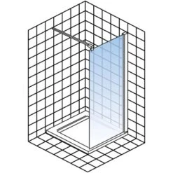 Schulte Walk In Frontteil Alexa Style 2.0 Dekor Frame Mattschwarz 200 X 90 Cm -Badezimmerbedarf Geschäft 4060991070884 2053 5