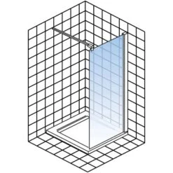 Schulte Walk In Frontteil Alexa Style 2.0 Dekor Frame Mattschwarz 200 X 120 Cm -Badezimmerbedarf Geschäft 4060991070907 2053 5
