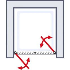 Schulte ExpressPlus Pendeltür In Nische Garant 2.0 Alu-Natur 200 Cm X 80 Cm -Badezimmerbedarf Geschäft 4060991076213 2053 AI 02