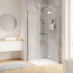 Schulte ExpressPlus Drehfalttür U. Seitenwand Garant 2.0 Chromoptik 200 X 90 Cm