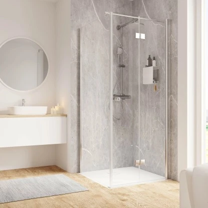 Schulte ExpressPlus Drehfalttür U. Seitenwand Garant 2.0 Chromoptik 200 X 90 Cm 3 Schulte ExpressPlus Drehfalttür U. Seitenwand Garant 2.0 Chromoptik 200 X 90 Cm