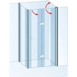 Schulte ExpressPlus Drehfalttür U. Seitenwand Garant 2.0 Chromoptik 200 X 90 Cm 11 Schulte ExpressPlus Drehfalttür U. Seitenwand Garant 2.0 Chromoptik 200 X 90 Cm -Badezimmerbedarf Geschäft 4060991076466 2053 AI 01