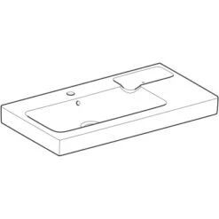 Geberit Waschbecken ICon 90 Cm Mit Dekoschale Und Ablage KeraTect -Badezimmerbedarf Geschäft 4123 124190600 Perspective
