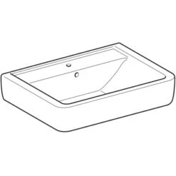 Geberit Aufsatzwaschbecken Renova Plan 65 Cm Weiß -Badezimmerbedarf Geschäft 4123 225165000 Perspective