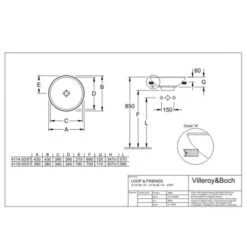 Villeroy & Boch Friends Halbeinbau-Waschbecken 43cm StarWhite M. ÜL CPlus -Badezimmerbedarf Geschäft 4123 vbtz 411400 411401p1 1