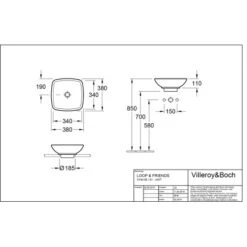 Villeroy & Boch Friends Aufsatzwaschbecken 38 Cm StarWhite Mit ÜL CPlus -Badezimmerbedarf Geschäft 4123 vbtz 514900 514901 5 1