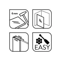 Baliv Duschabtrennung Walk-In DUK-120.81 120 Cm X 195 Cm Schwarz -Badezimmerbedarf Geschäft 4250312110997 WEB02 270521