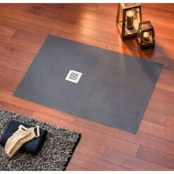 Ottofond Duschwanne Strato 100 Cm X 80 Cm X 2,4 Cm Anthrazit -Badezimmerbedarf Geschäft 440898 3209 3